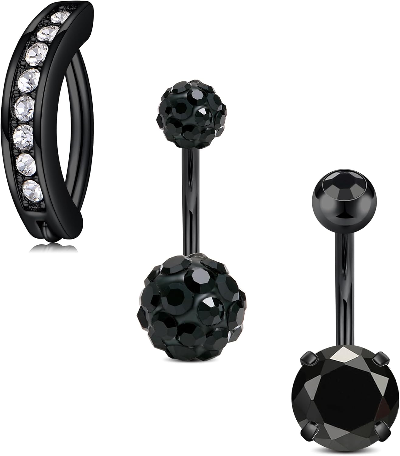 Short Belly Button Ring Short Bar Belly Button Rings Surgical Stainless Steel Belly Ring 6mm Belly Button Rings Short Bar 1/4" - 我的商店我的商店我的商店