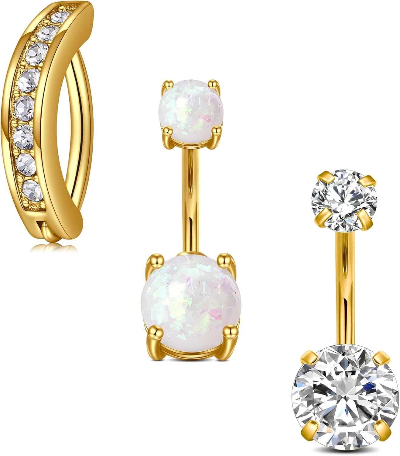 Short Belly Button Ring Short Bar Belly Button Rings Surgical Stainless Steel Belly Ring 6mm Belly Button Rings Short Bar 1/4" - 我的商店我的商店我的商店