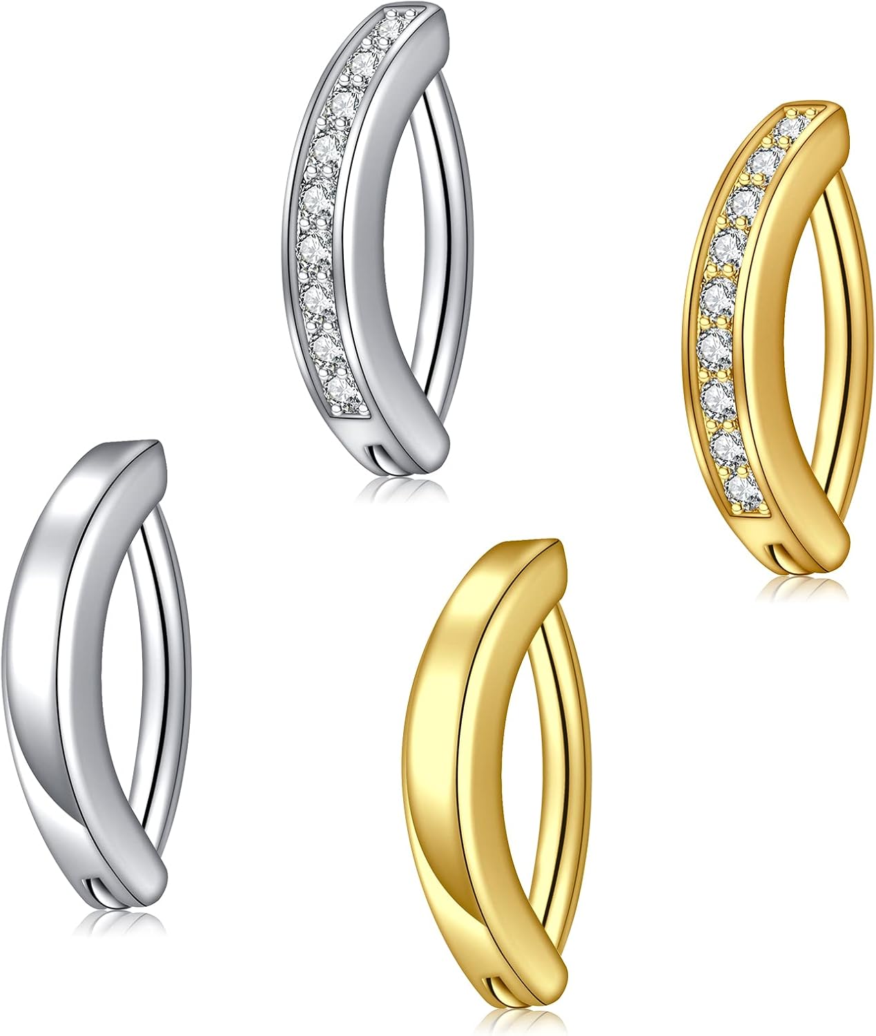 Silver Gold Belly Button Ring for Women Clicker Hoop Belly Rings Opal Navel Piercing Jewelry Dangle Hypoallergenic Surgical Steel Dainty Dangling Navel Rings for Women - 我的商店我的商店我的商店