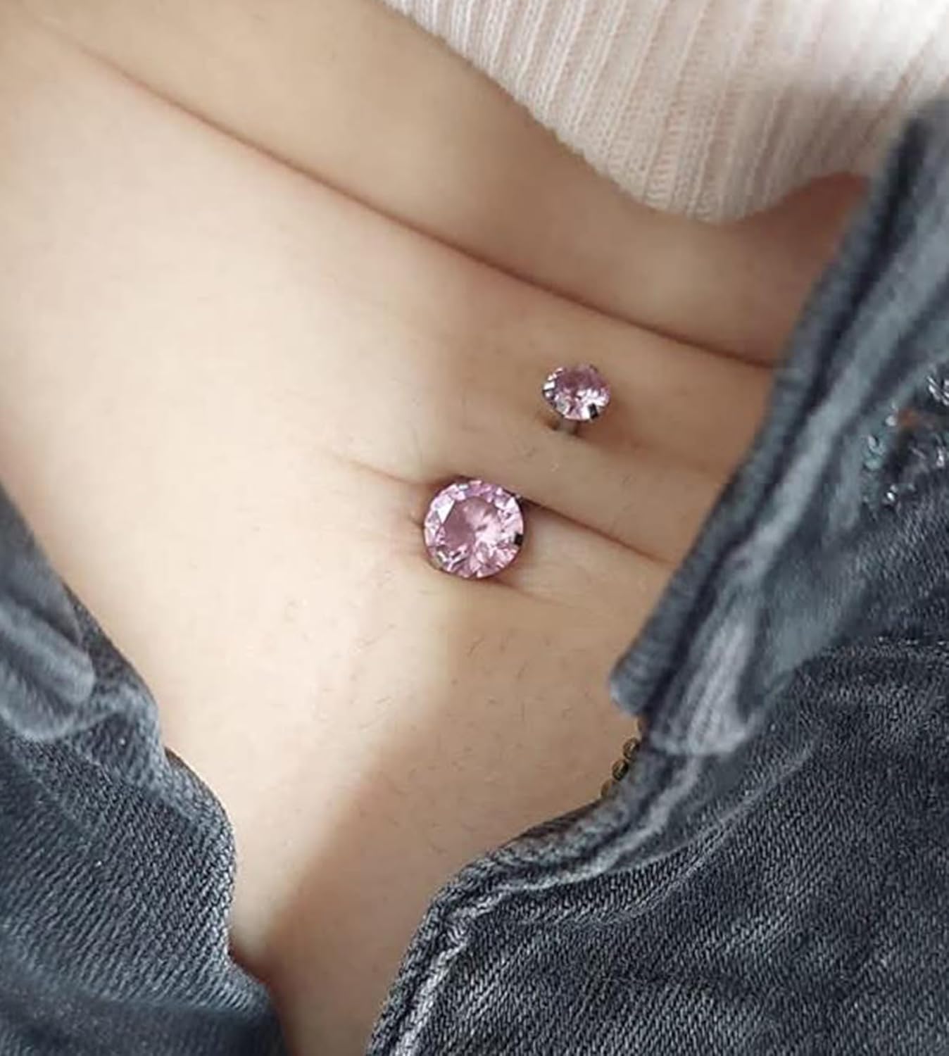 Silver Gold Belly Button Ring for Women Clicker Hoop Belly Rings Opal Navel Piercing Jewelry Dangle Hypoallergenic Surgical Steel Dainty Dangling Navel Rings for Women - 我的商店我的商店我的商店