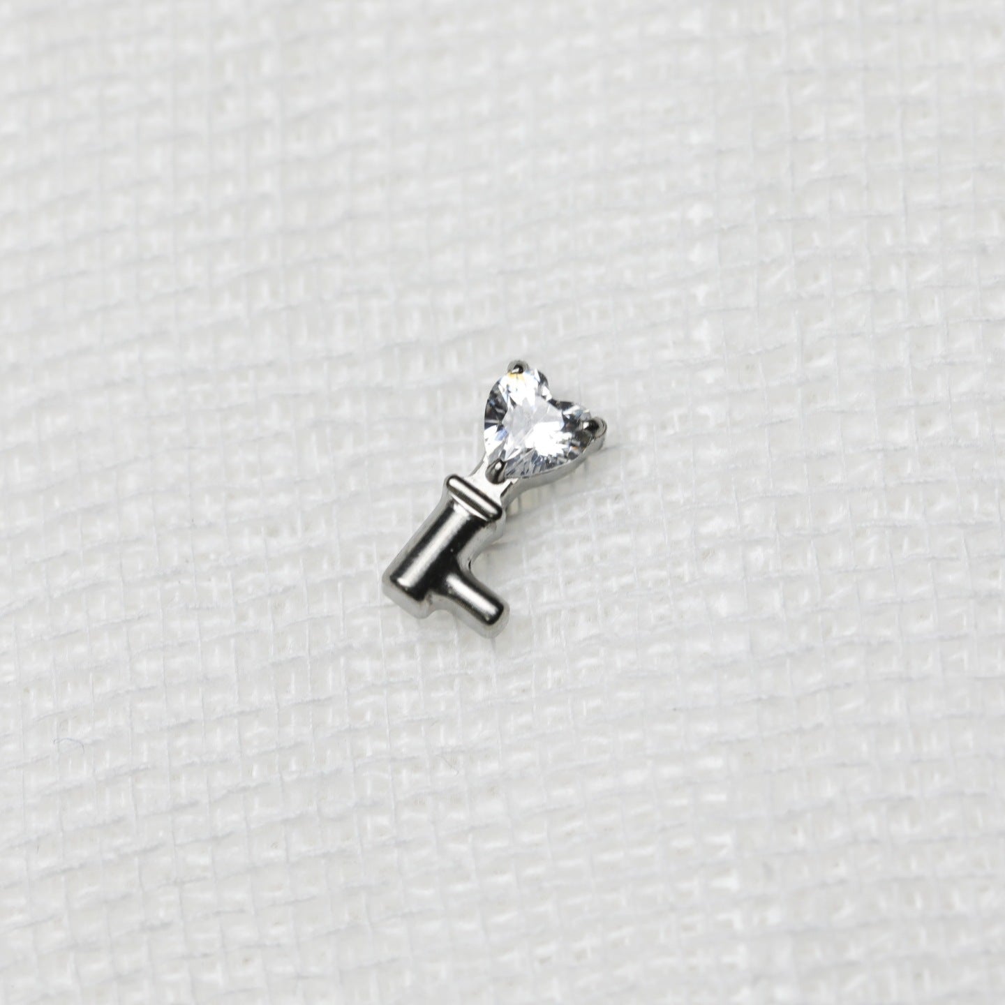 Silver Key Mini Helix Stud Earring for Women Cubic Zirconia Crystal Cartilage Tragus Screw Back Tiny Ball Studs Piercing - QIAO Crystal我的商店QIAO Crystal