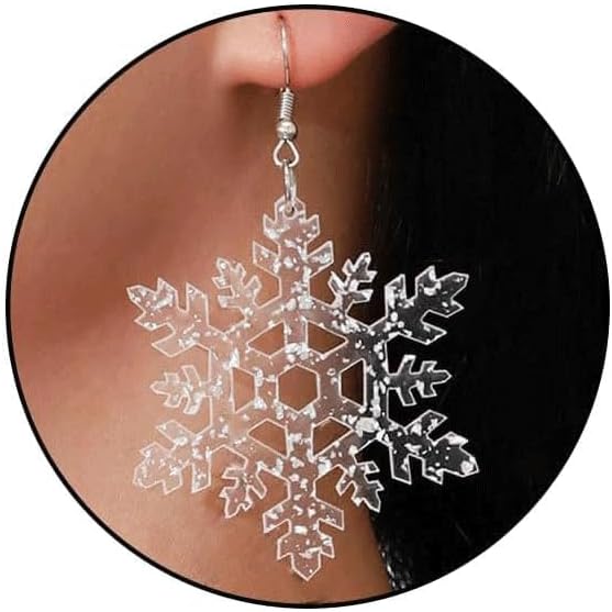 Snowflake Earrings for Women Snowflake Dangle Earrings Winter Earring Christmas Earring for Women - 我的商店我的商店我的商店