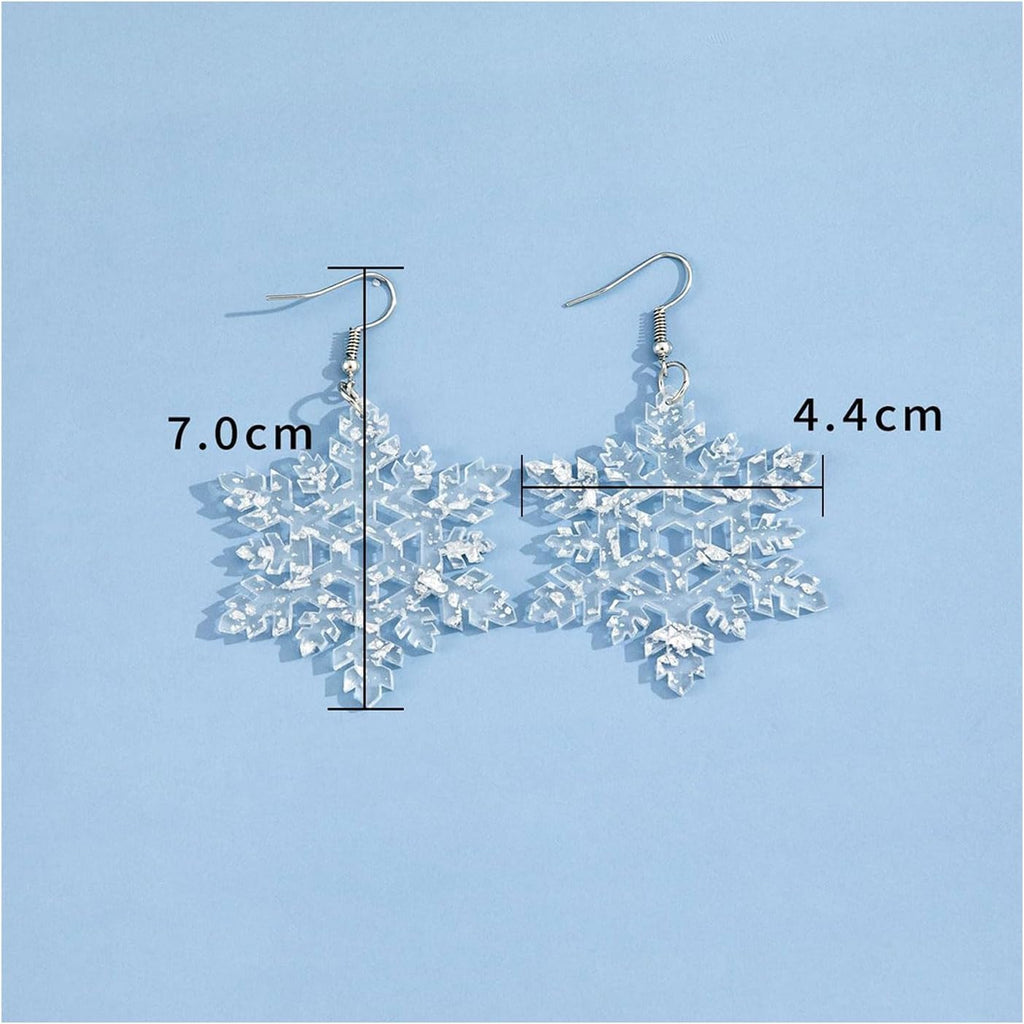 Snowflake Earrings for Women Snowflake Dangle Earrings Winter Earring Christmas Earring for Women - 我的商店我的商店我的商店
