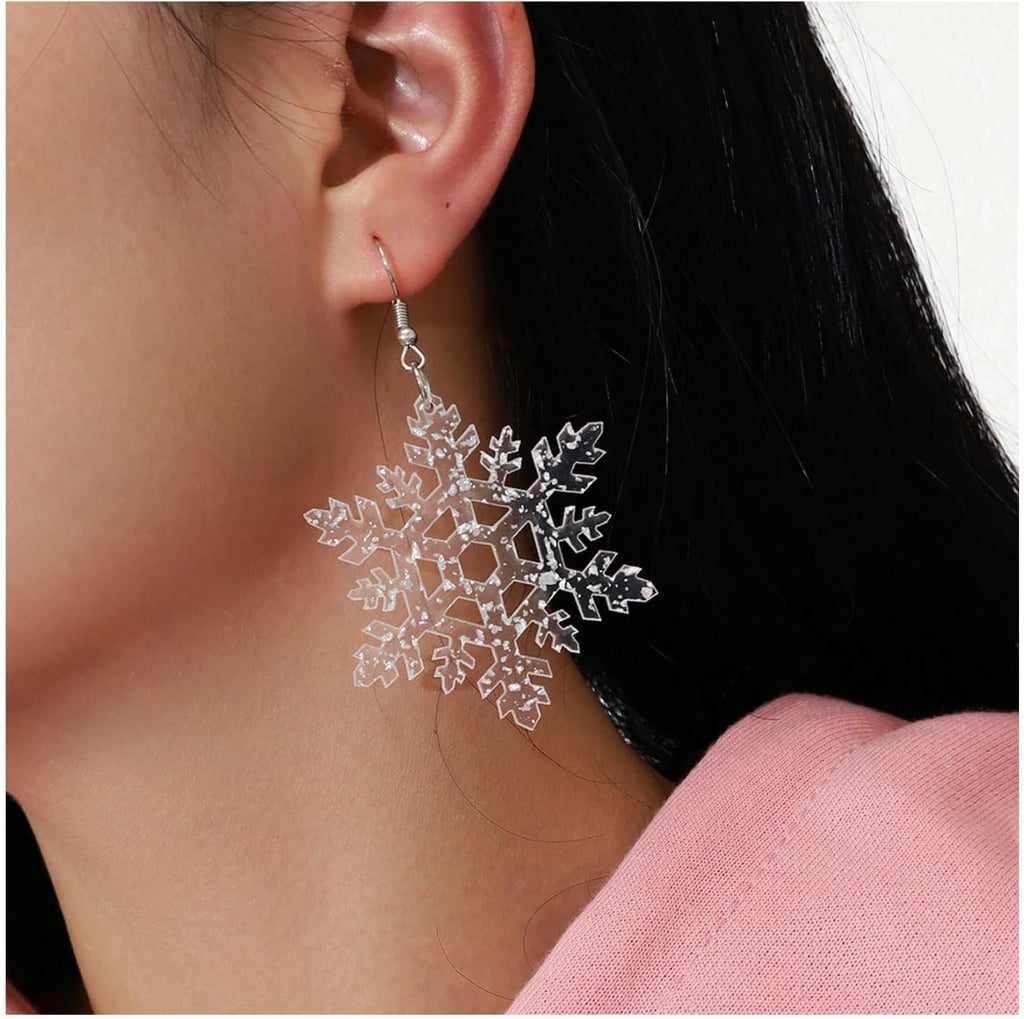 Snowflake Earrings for Women Snowflake Dangle Earrings Winter Earring Christmas Earring for Women - 我的商店我的商店我的商店