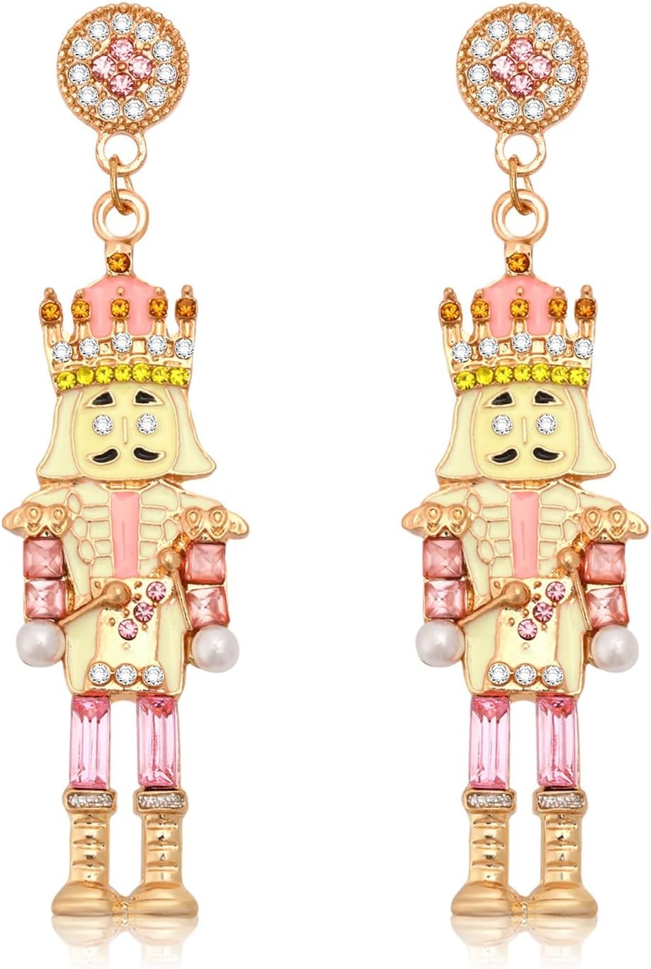 Sparkly Stud Beaded Dangle Earrings for Costume Party Holiday Festive Jewelry - 我的商店我的商店我的商店