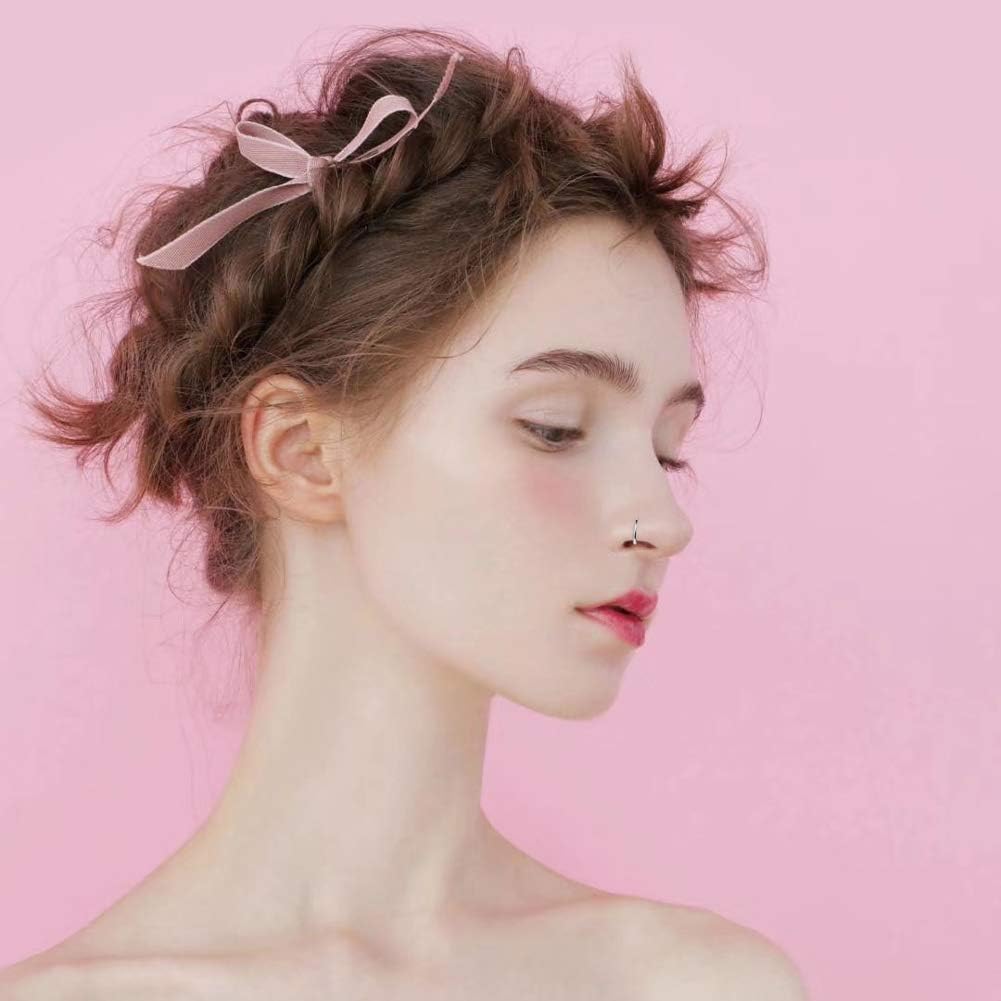 Stainless Steel Hoop Nose Ring Cartilage Ring Set 6 Color Set for Men and Women - QIAO CrystalQIAO CrystalQIAO Crystal