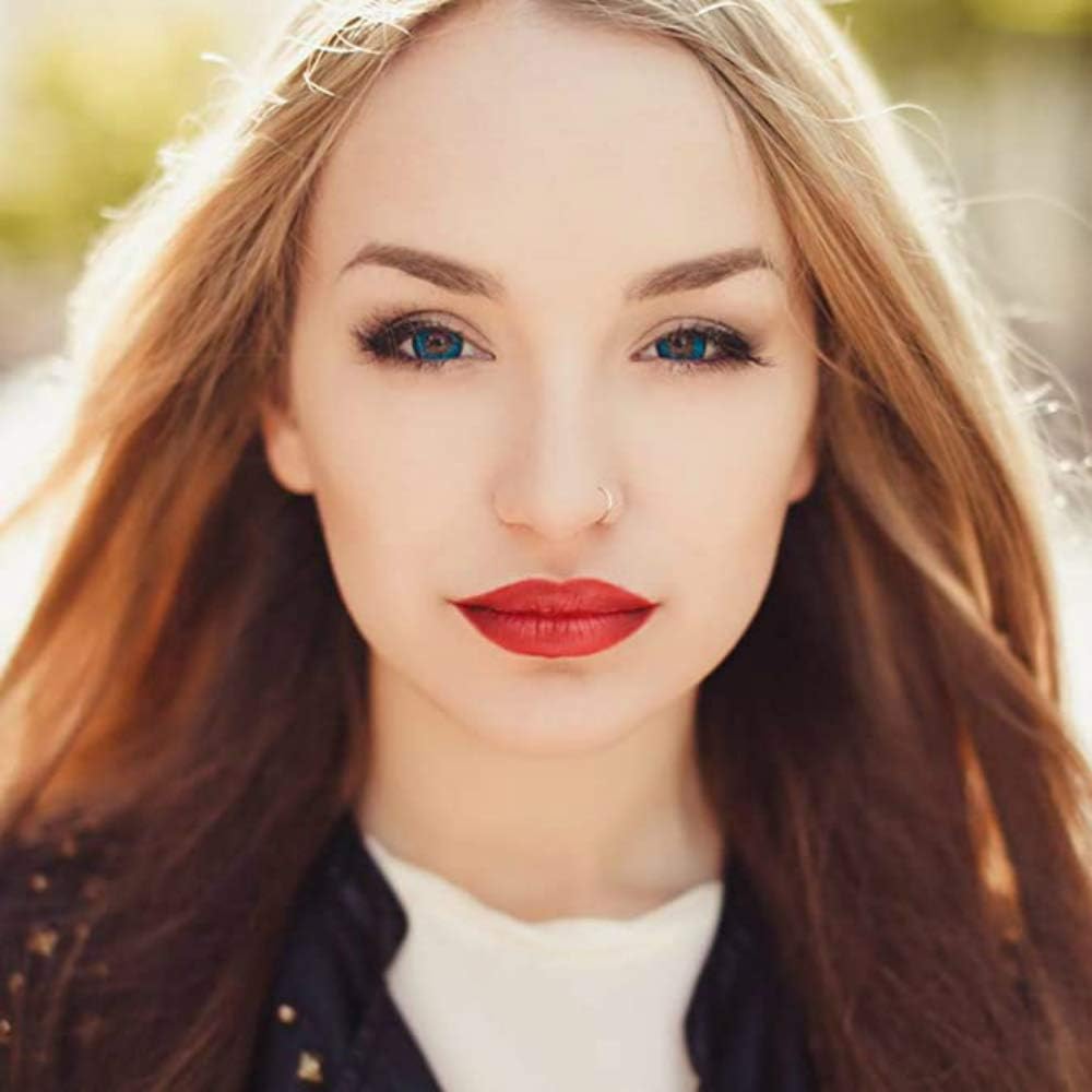 Stainless Steel Hoop Nose Ring Cartilage Ring Set 6 Color Set for Men and Women - QIAO CrystalQIAO CrystalQIAO Crystal