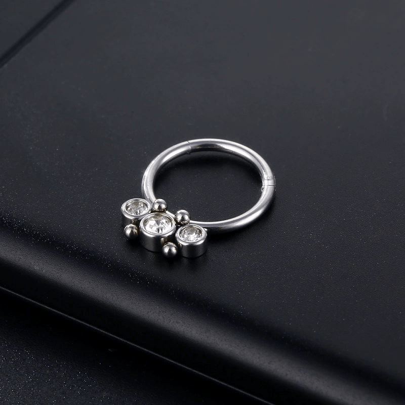 Stainless Steel Nose Ring Set for Women Men,Hypoallergenic White Opal 20G L Shaped Nose Studs 8mm 18G Small Silver Hoops for Nostril Septum Cartilage Helix Rook 2nd or 3rd Ear lobe Lip Piercings - QIAO Crystal我的商店QIAO Crystal