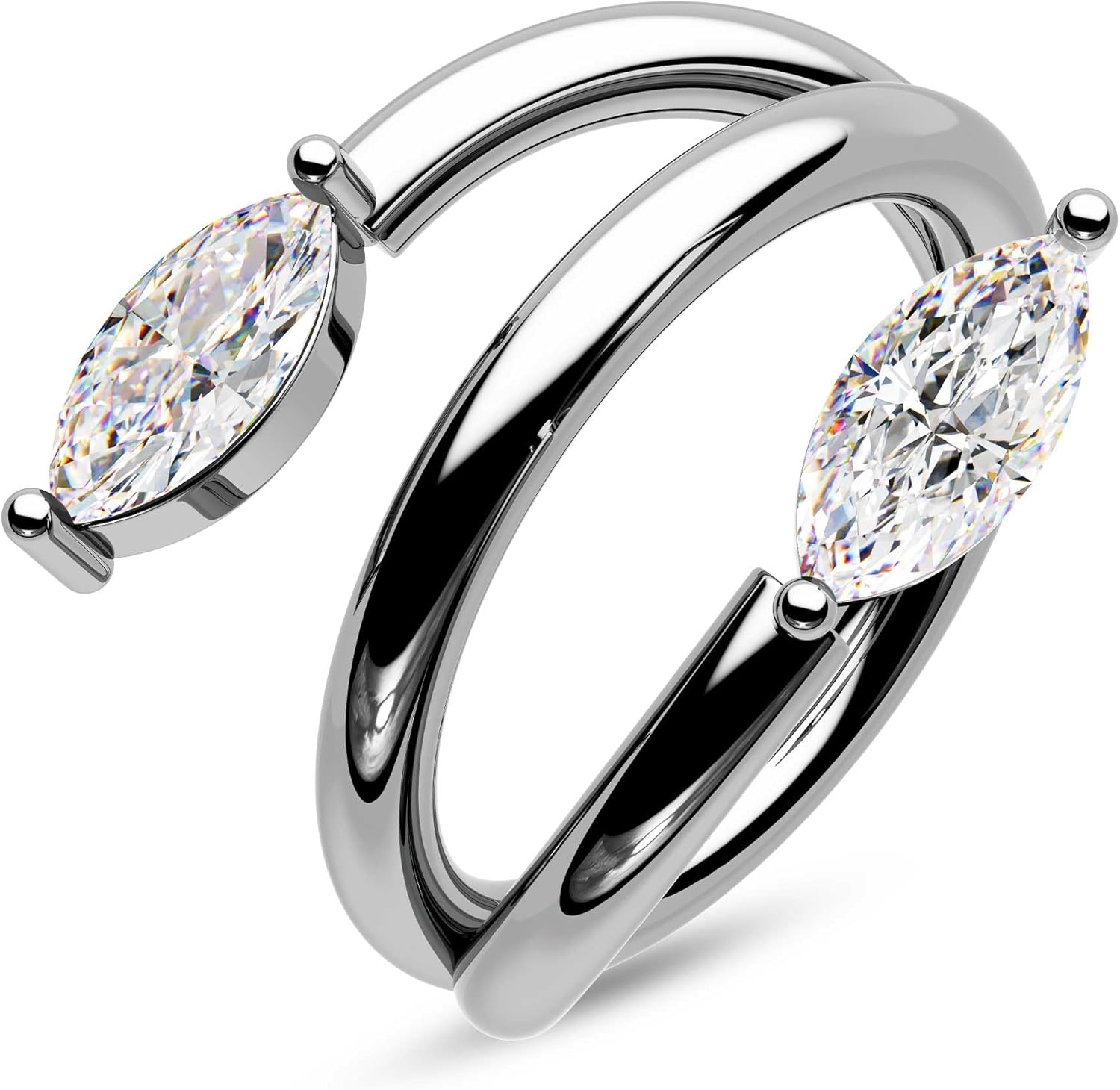 Star Helix Earrings 316L Surgical Steel Cartilage Earrings 16Gauge Helix Hoop Jewelry Double Helix Piercing Jewelry for Women - QIAO CrystalQIAO CrystalQIAO Crystal