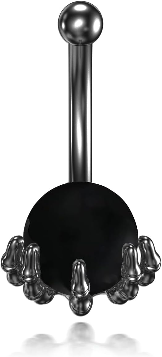 Sterling Silver 14G Belly Button Rings Cross/Cat/Butterfly/Cow/Skull/Birthstone Heart Navel Rings 16mm Body Piercing Jewelry for Women - 我的商店我的商店我的商店