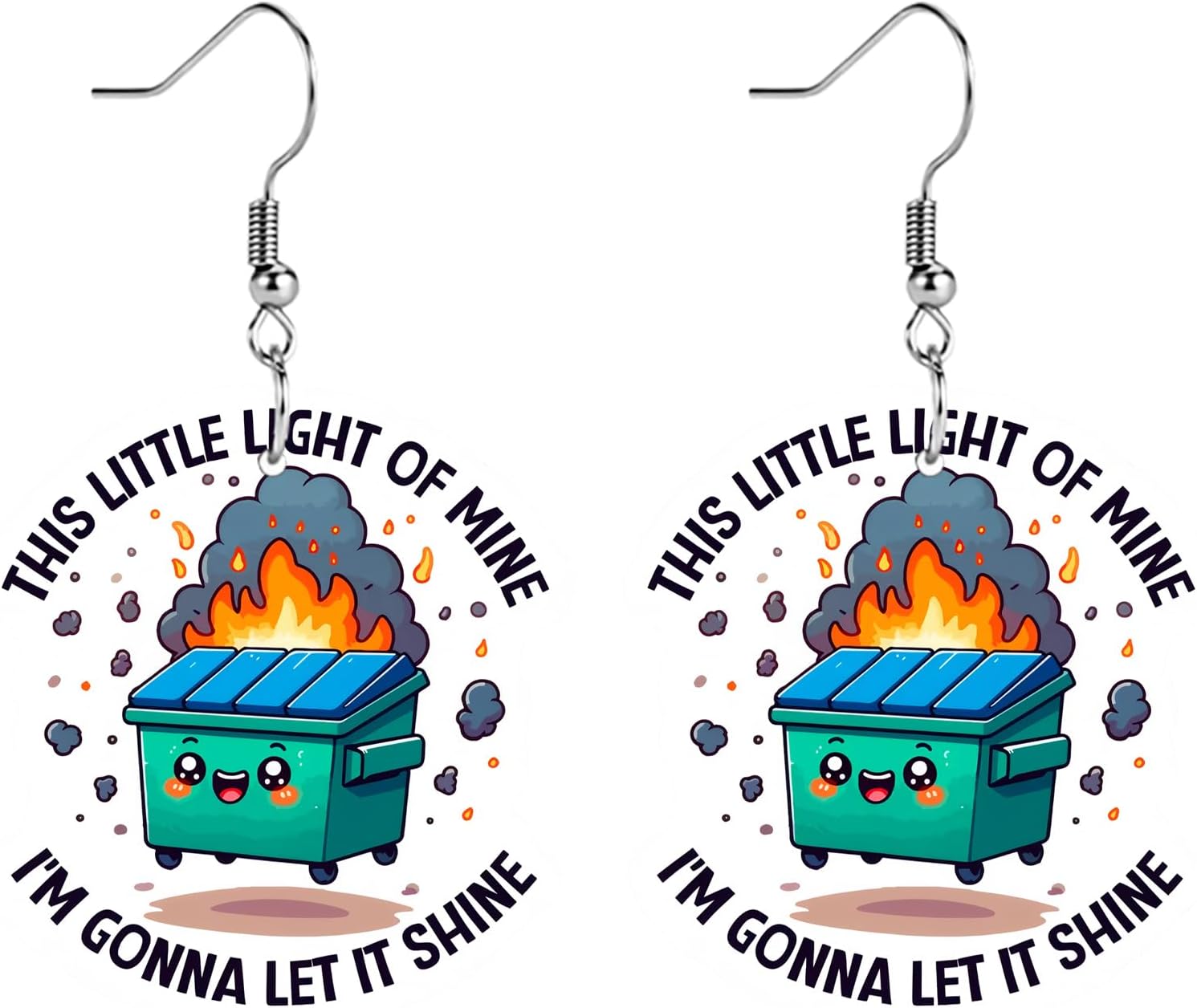 Sunflower Paw Print Earrings for Women - Unique & Quirky Funky Acrylic Dangle Earrings, Cute & Silly Novelty Design, Wacky & Crazy Earrings for Fun Lovers - 我的商店我的商店我的商店