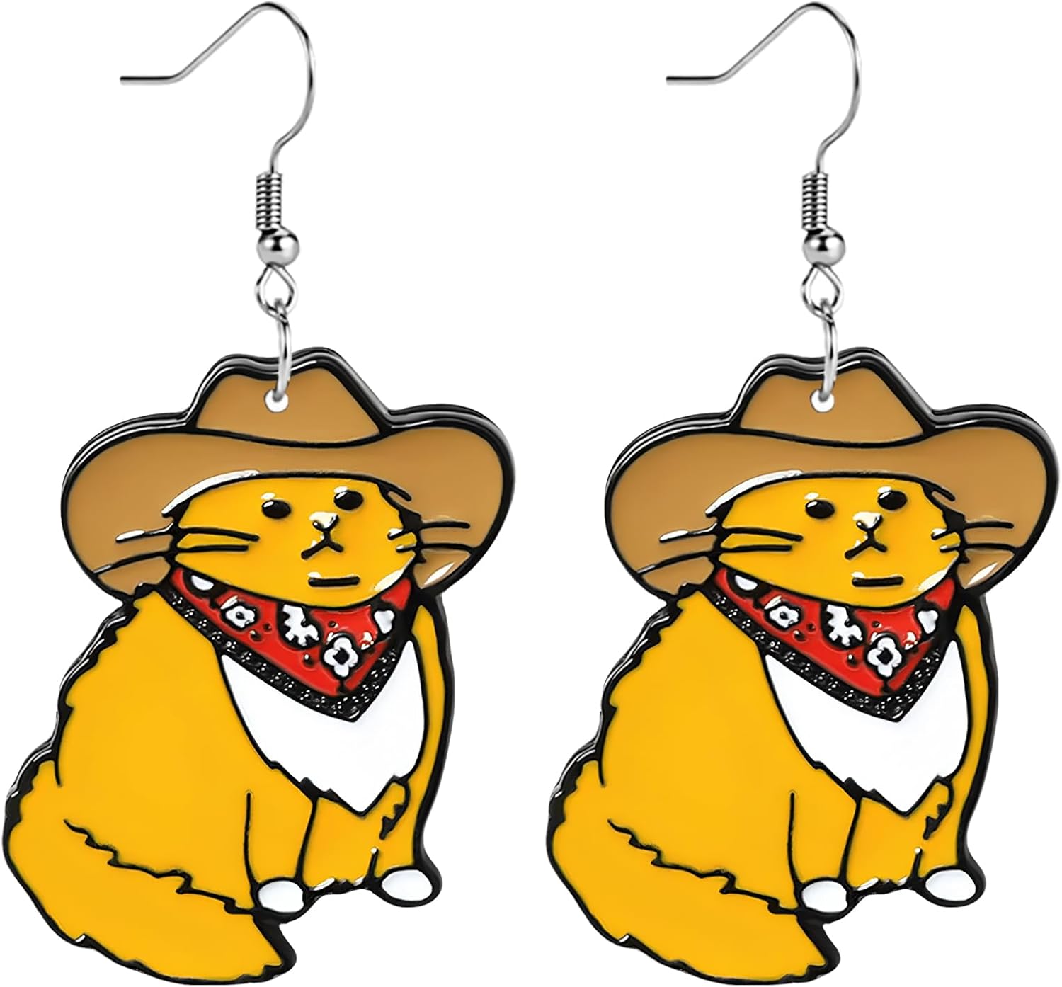 Sunflower Paw Print Earrings for Women - Unique & Quirky Funky Acrylic Dangle Earrings, Cute & Silly Novelty Design, Wacky & Crazy Earrings for Fun Lovers - 我的商店我的商店我的商店