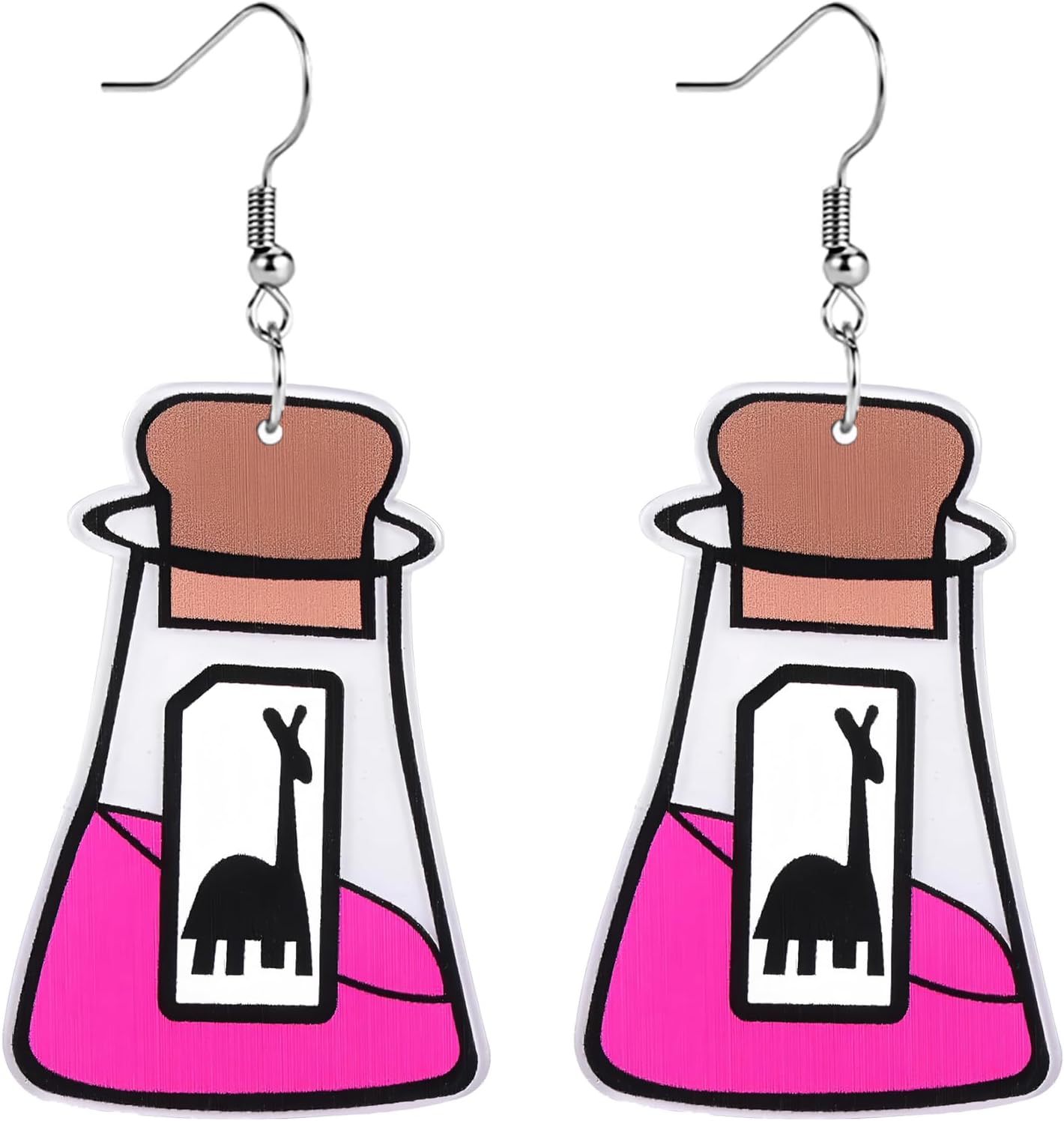 Sunflower Paw Print Earrings for Women - Unique & Quirky Funky Acrylic Dangle Earrings, Cute & Silly Novelty Design, Wacky & Crazy Earrings for Fun Lovers - 我的商店我的商店我的商店