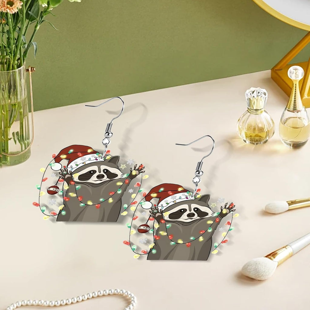 Sunflower Paw Print Earrings for Women - Unique & Quirky Funky Acrylic Dangle Earrings, Cute & Silly Novelty Design, Wacky & Crazy Earrings for Fun Lovers - 我的商店我的商店我的商店