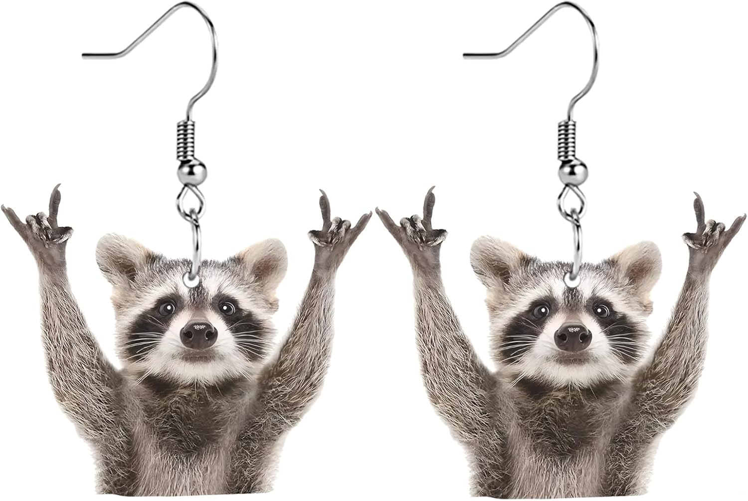 Sunflower Paw Print Earrings for Women - Unique & Quirky Funky Acrylic Dangle Earrings, Cute & Silly Novelty Design, Wacky & Crazy Earrings for Fun Lovers - 我的商店我的商店我的商店