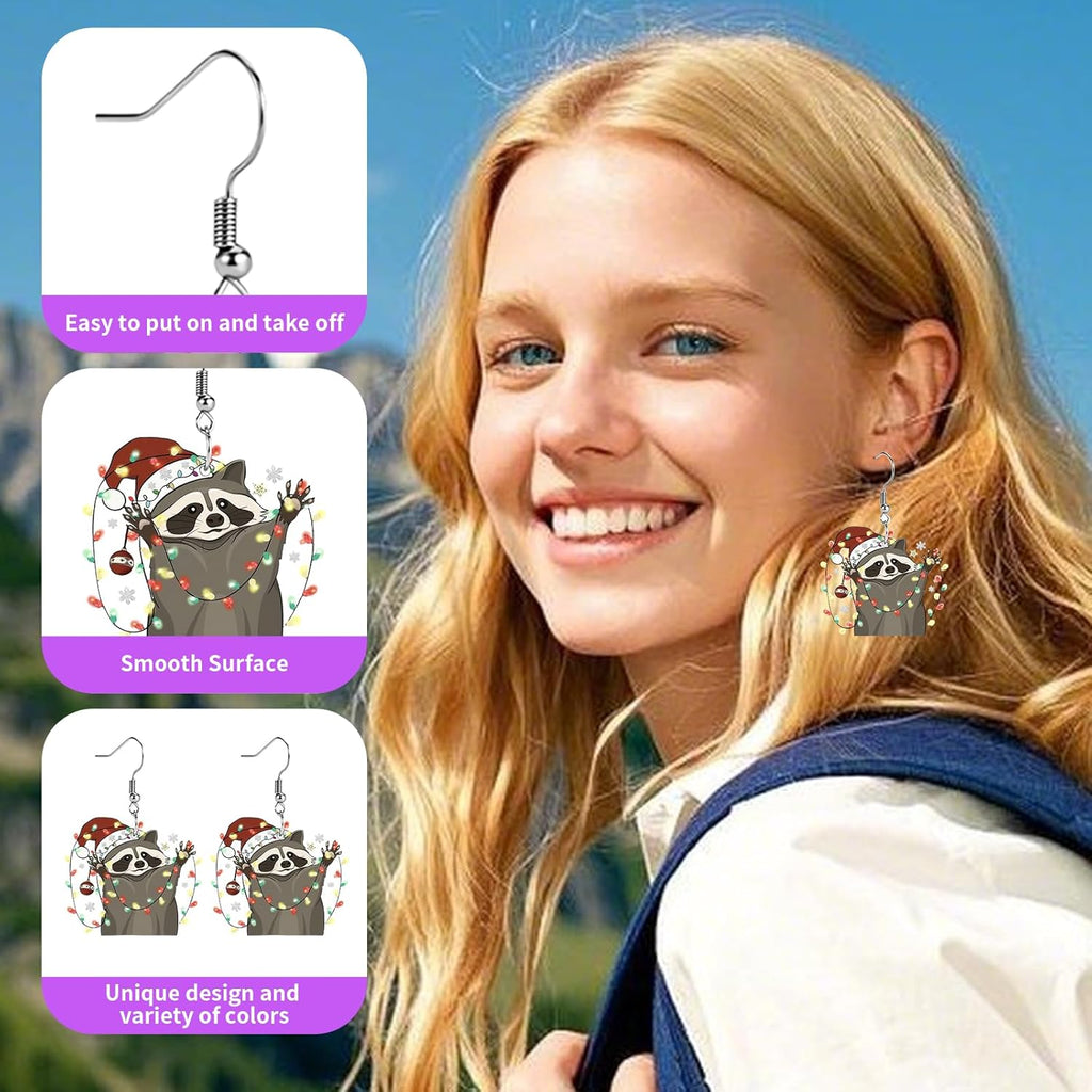 Sunflower Paw Print Earrings for Women - Unique & Quirky Funky Acrylic Dangle Earrings, Cute & Silly Novelty Design, Wacky & Crazy Earrings for Fun Lovers - 我的商店我的商店我的商店