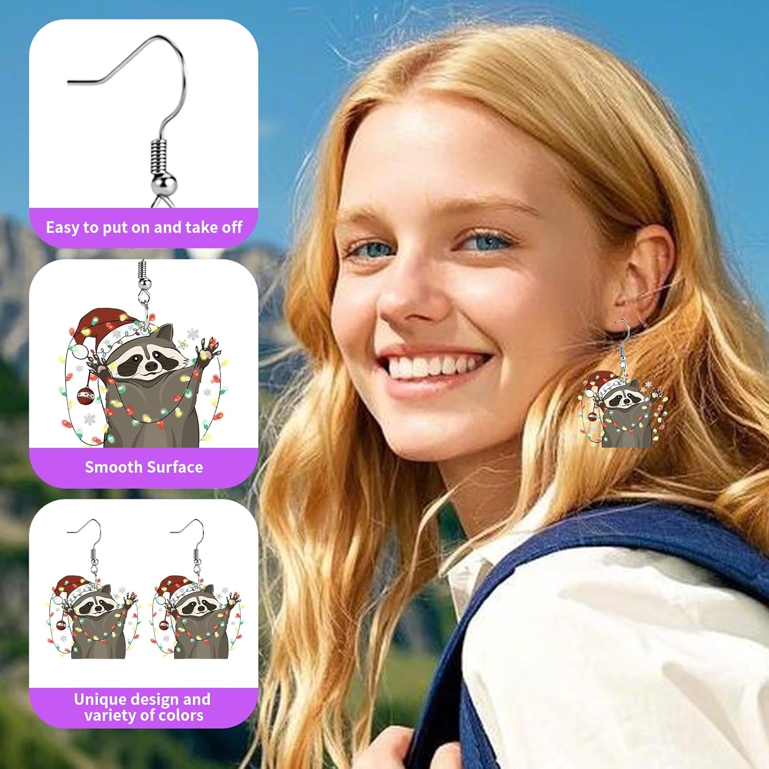 Sunflower Paw Print Earrings for Women - Unique & Quirky Funky Acrylic Dangle Earrings, Cute & Silly Novelty Design, Wacky & Crazy Earrings for Fun Lovers - 我的商店我的商店我的商店