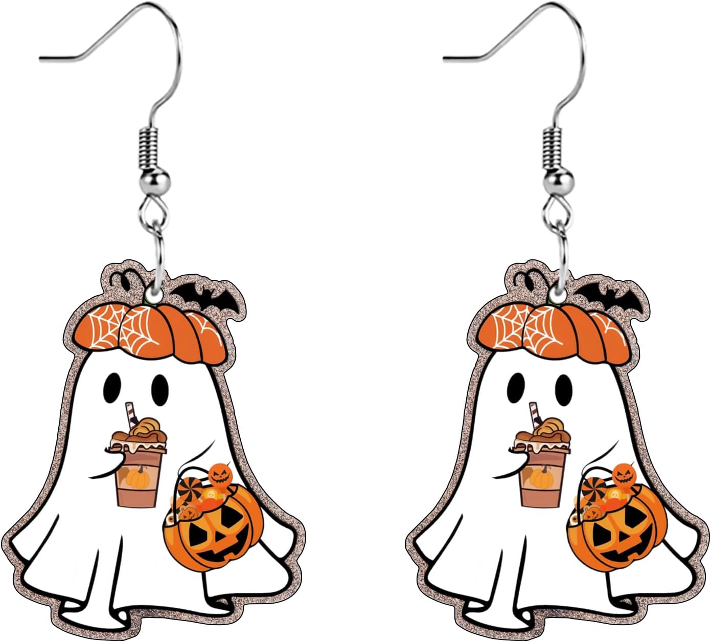 Sunflower Paw Print Earrings for Women - Unique & Quirky Funky Acrylic Dangle Earrings, Cute & Silly Novelty Design, Wacky & Crazy Earrings for Fun Lovers - 我的商店我的商店我的商店