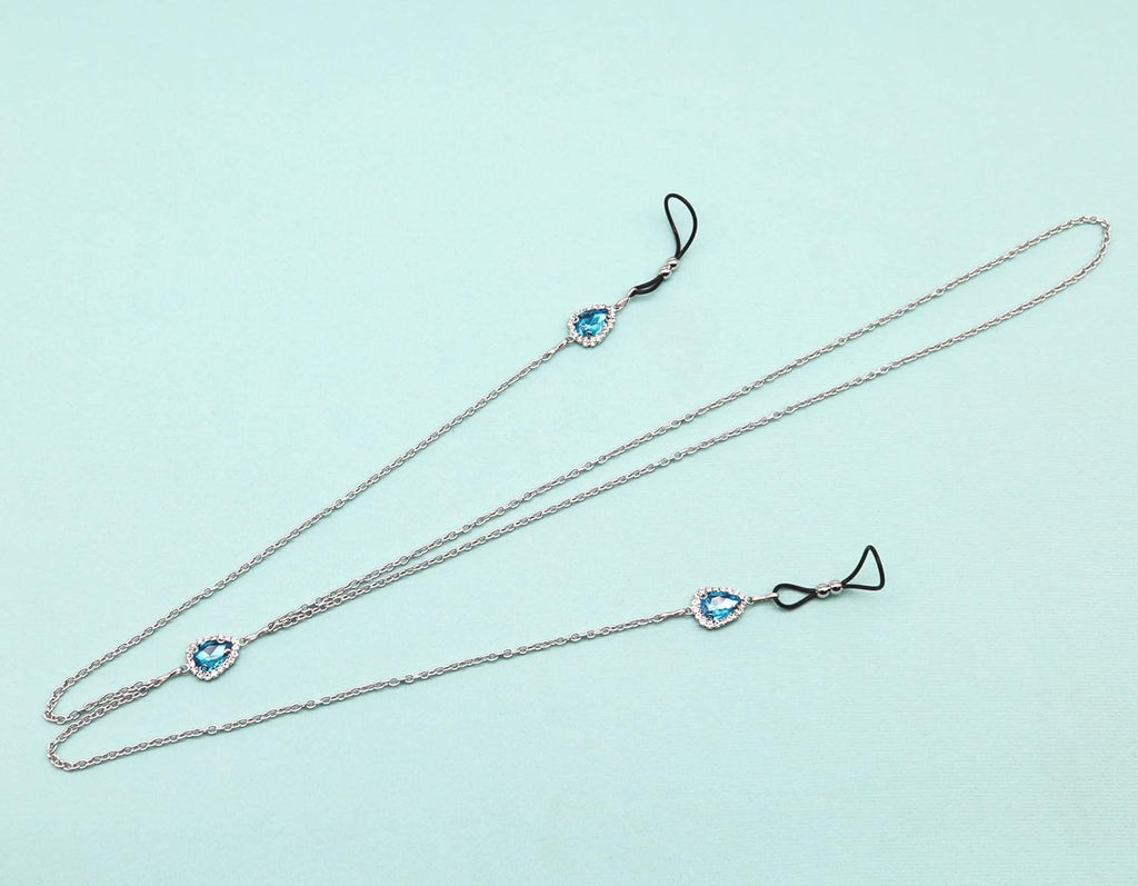 Teardrop Nipple Ring Rhinestone Water Drop Faux Nipple Chain Noose Body Non Piercing Jewelry Heart Chokers Necklaces - QIAO CrystalQIAO CrystalQIAO Crystal