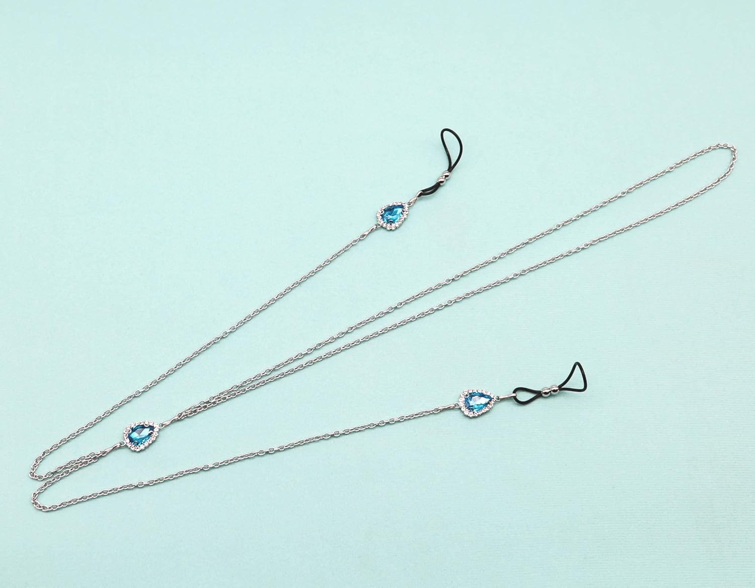 Teardrop Nipple Ring Rhinestone Water Drop Faux Nipple Chain Noose Body Non Piercing Jewelry Heart Chokers Necklaces - QIAO CrystalQIAO CrystalQIAO Crystal