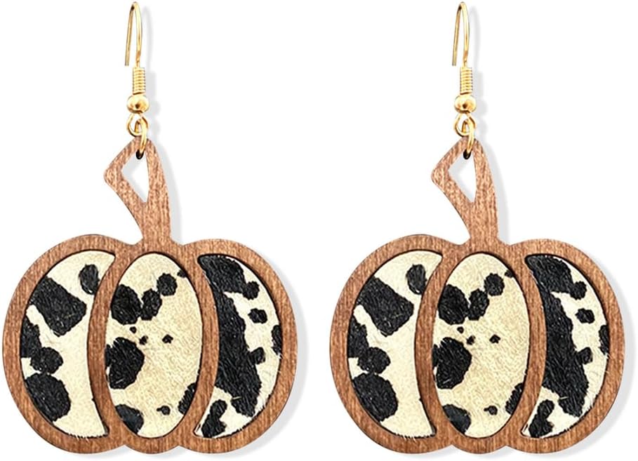 Thanksgiving earrings Handmade Autumn Turkey Chicken Pumpkin Sunflower Maple Leaf Wood Earring for Women Thanksgiving Day Jewelry Gift - 我的商店我的商店我的商店