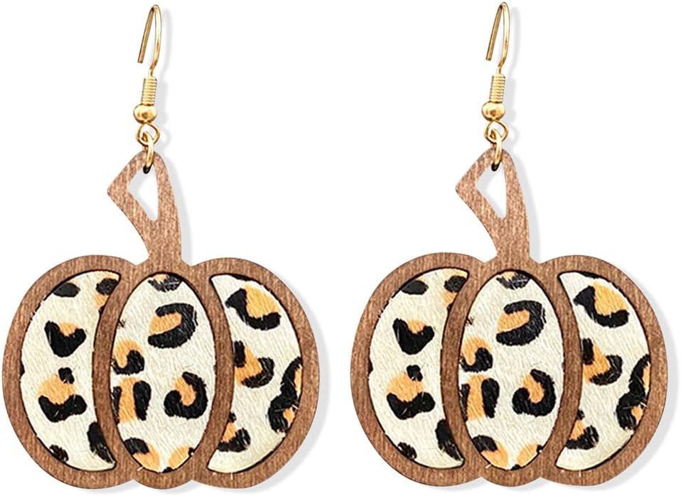 Thanksgiving earrings Handmade Autumn Turkey Chicken Pumpkin Sunflower Maple Leaf Wood Earring for Women Thanksgiving Day Jewelry Gift - 我的商店我的商店我的商店