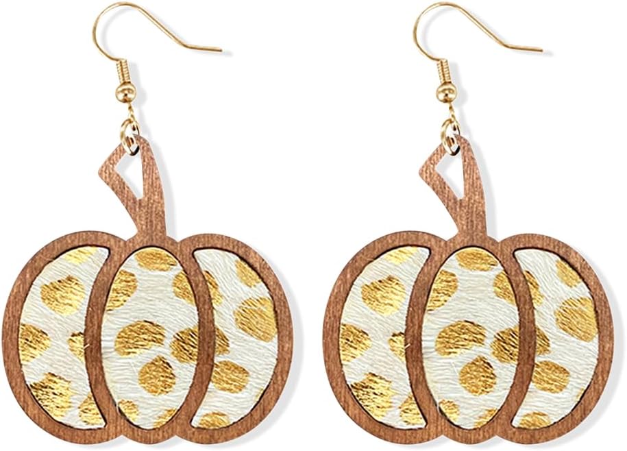 Thanksgiving earrings Handmade Autumn Turkey Chicken Pumpkin Sunflower Maple Leaf Wood Earring for Women Thanksgiving Day Jewelry Gift - 我的商店我的商店我的商店