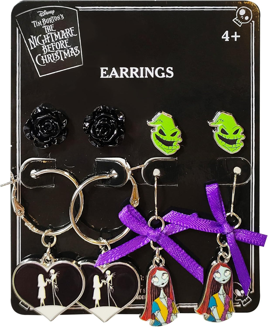 The Nightmare Before Christmas Jewelry Hypoallergenic Earrings for Girls, Stud Earrings & Fishhook Earring Sets with Charms One Size Fits All Gifts Age 4+ - 我的商店我的商店我的商店