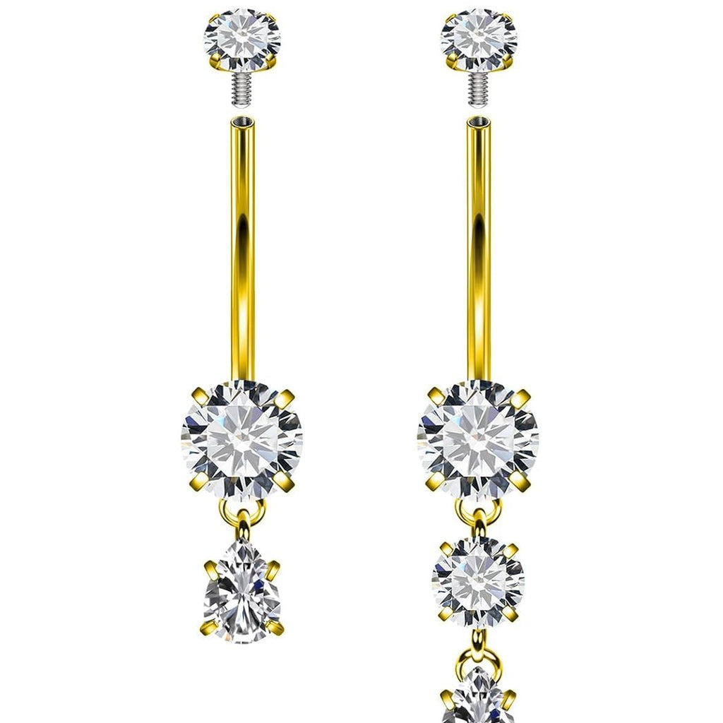 Threaded Belly Button Rings Surgical Stee, Extra - Long & Short Simple Belly Rings, 14G Belly Piercing Jewelry,Navel Piercing Jewelry for Women Men 10mm 12mm 14mm 16mm - 我的商店我的商店我的商店