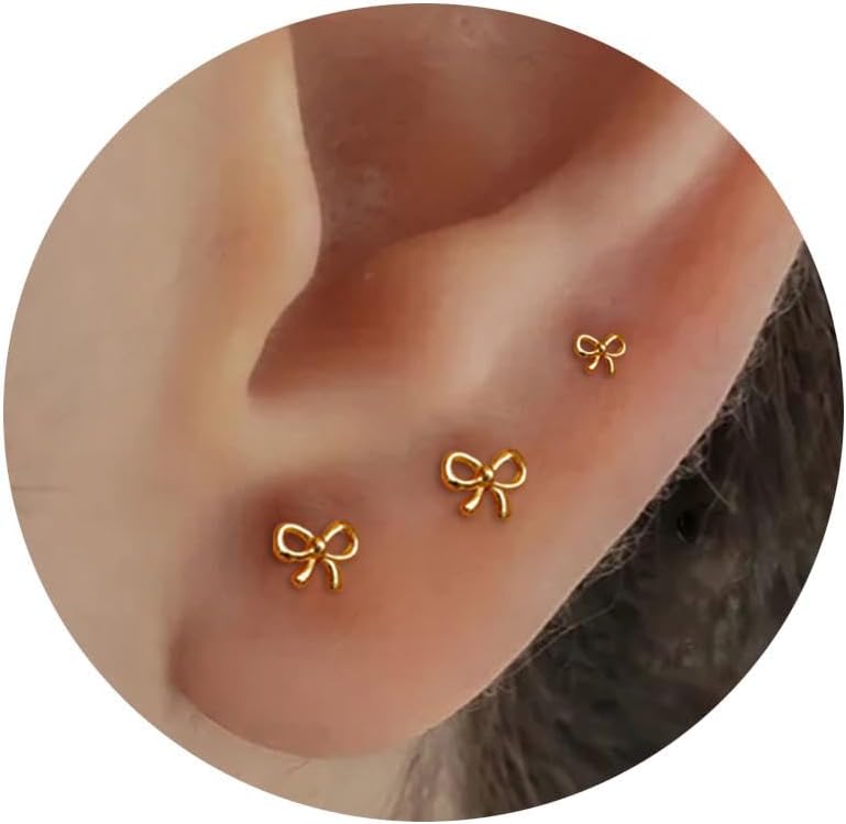 Threadless Nose Tiny Cartilage Tragus Piercing Jewelry Conch Helix Stud - QIAO CrystalQIAO CrystalQIAO Crystal
