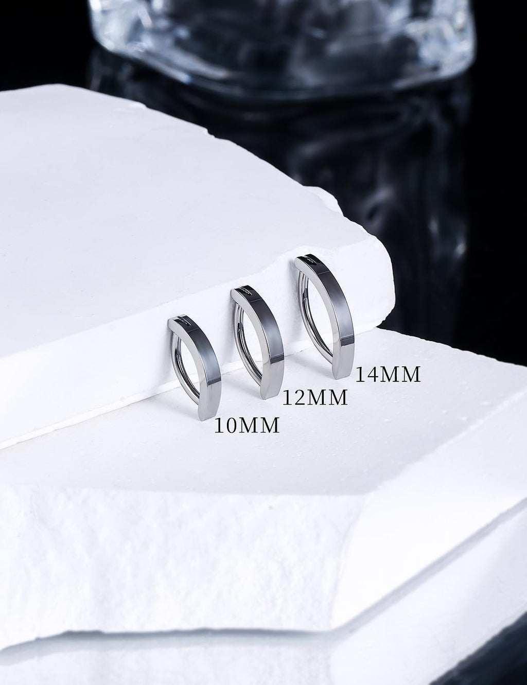 Titanium Clicker Belly Button Ring Piercing Jewelry G23 Simple Reverse Navel Rings Curved Hoop Navel Barbell Belly Piercing Jewelry for Women Men 10MM 12MM 14MM Bars - 我的商店我的商店我的商店