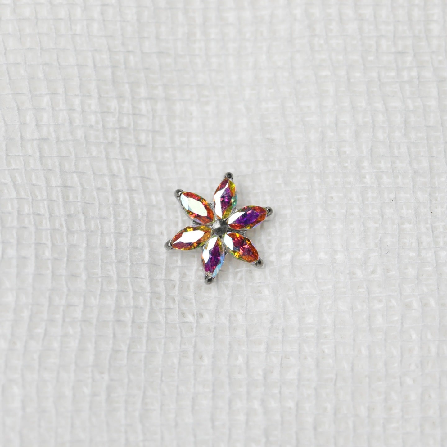 Titanium Tongue Rings 14g Tongue Barbell Internally Threaded Tongue Piercing Jewelry Flower Bridge Piercing for Women Men - QIAO Crystal我的商店QIAO Crystal