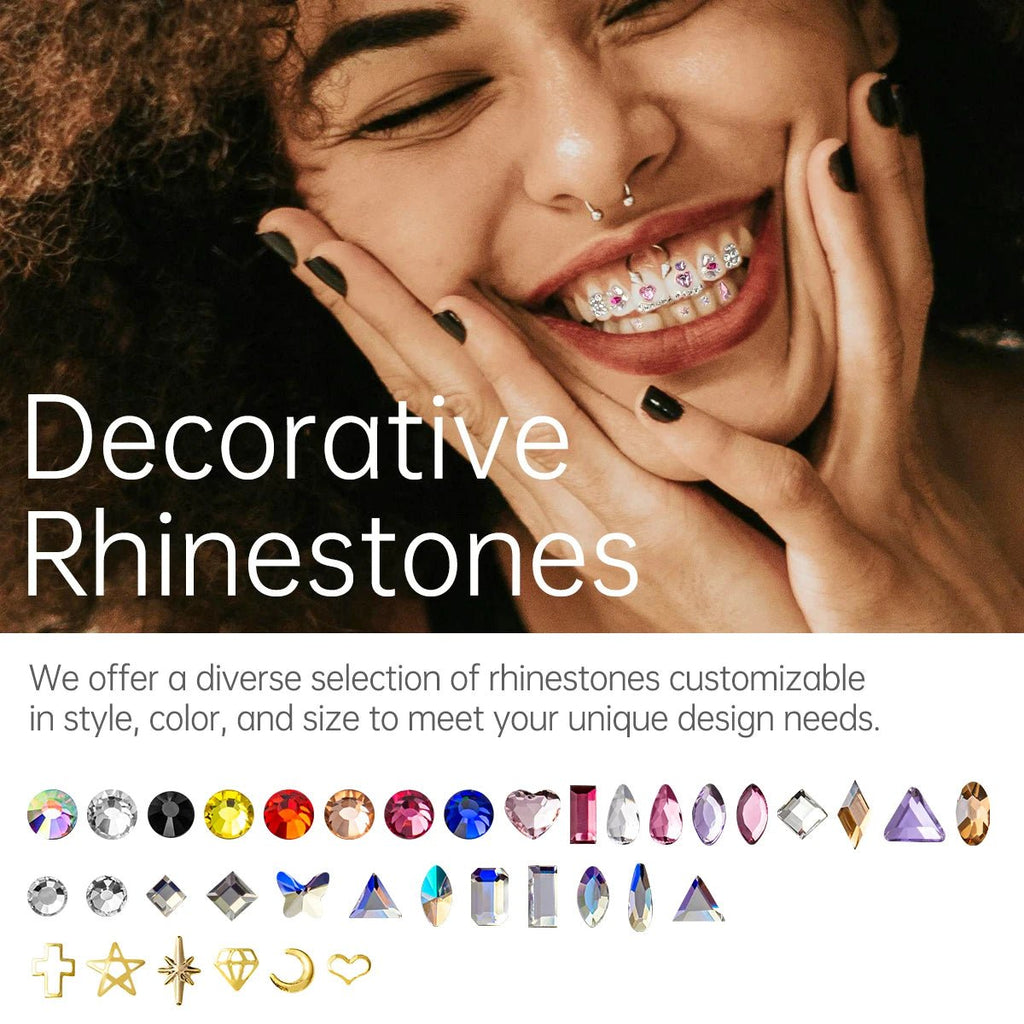 Tooth Gem Kits Professionally Decorate Your Teeth Gold Tooth Gems - QIAO CrystalQIAO CrystalQIAO Crystal