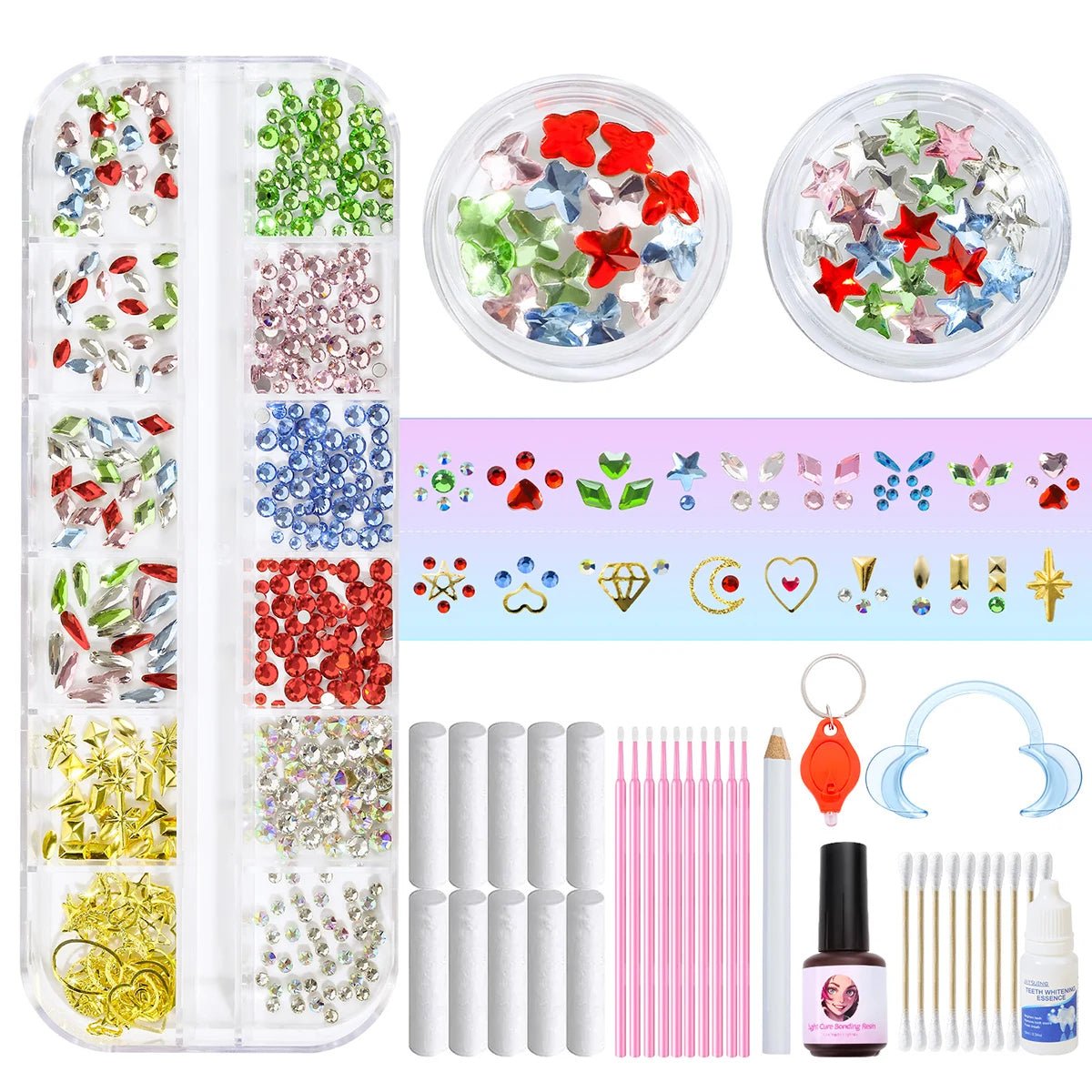 Tooth Gem Kits Professionally Decorate Your Teeth Gold Tooth Gems - QIAO CrystalQIAO CrystalQIAO Crystal