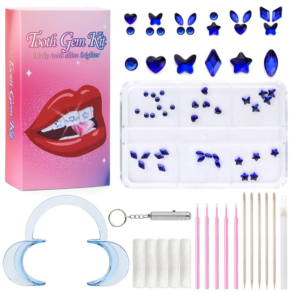 Tooth Gem Kits Professionally Decorate Your Teeth Gold Tooth Gems - QIAO CrystalQIAO CrystalQIAO Crystal