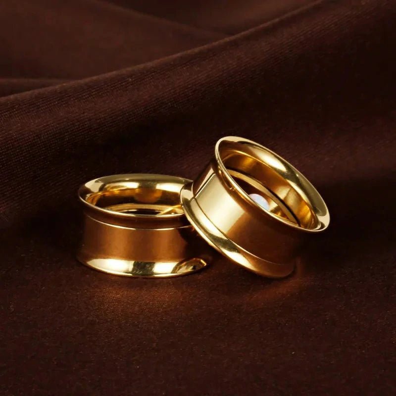 Tunnel Gauge Stretcher Piercing Silver Opal Center Stainless Steel Screw - QIAO CrystalQIAO CrystalQIAO Crystal