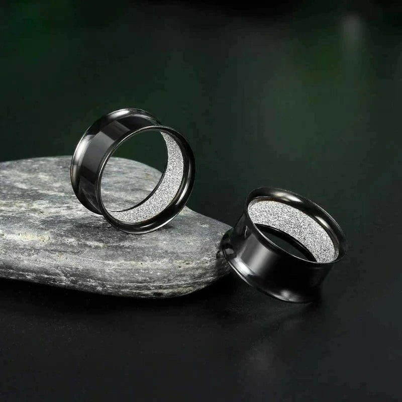 Upgrade Eyelet Tunnels And Plugs Flesh Ear Gauges Earrings Piercing Double Flared - QIAO CrystalQIAO CrystalQIAO Crystal