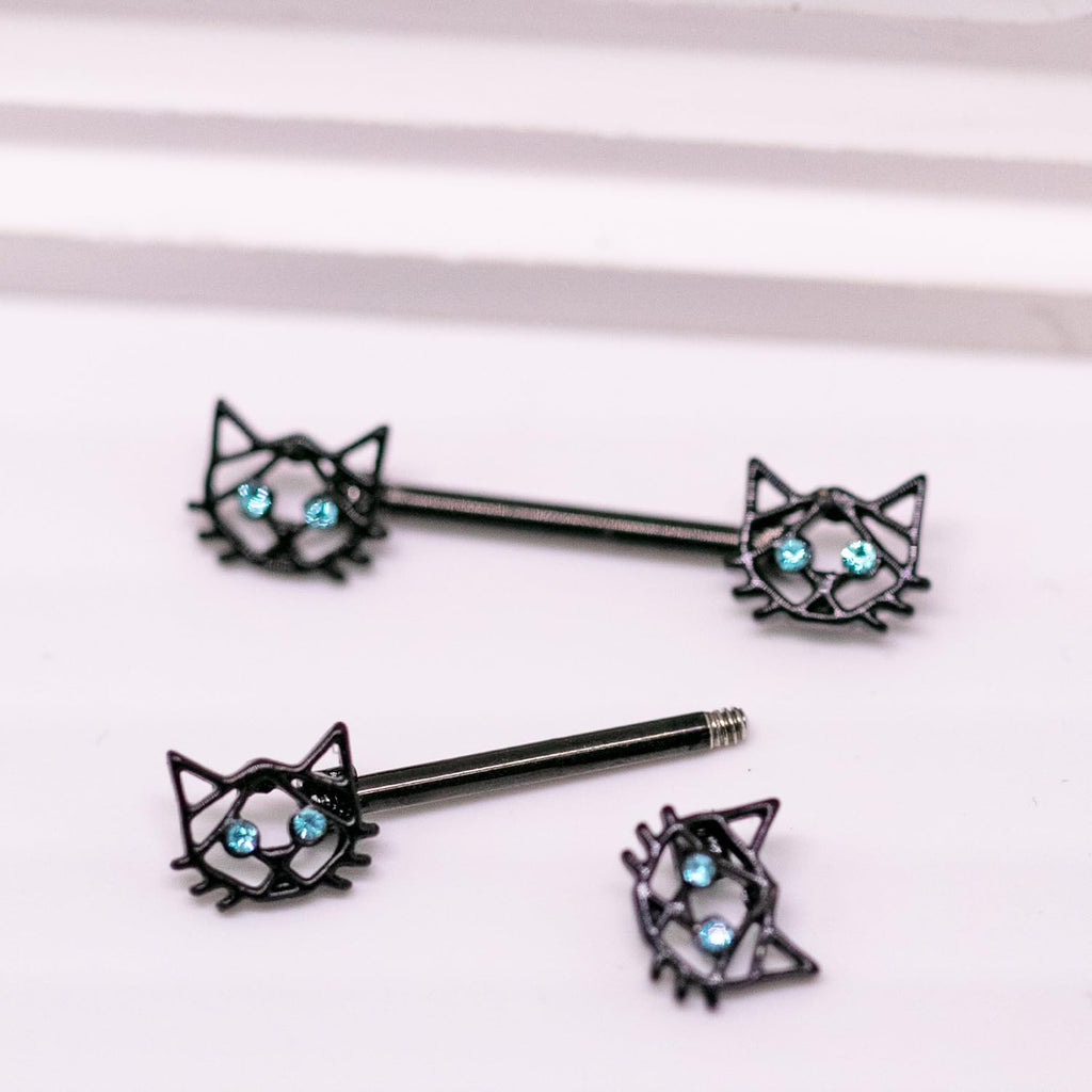 VERAMI 14G 16G Bat Devil Heart Nipple Rings Stainless Steel Heart Nipple Barbell Rings Tongue Rings Body Piercing for Women Men - QIAO CrystalQIAO CrystalQIAO Crystal