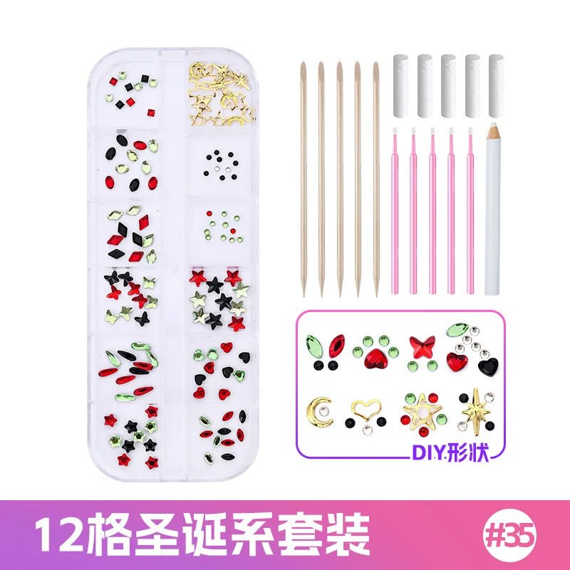 Wholesale New Christmas Day Tooth Art Diamond Jewelry Glass Crystal Tooth Gemstone Set - QIAO CrystalQIAO CrystalQIAO Crystal