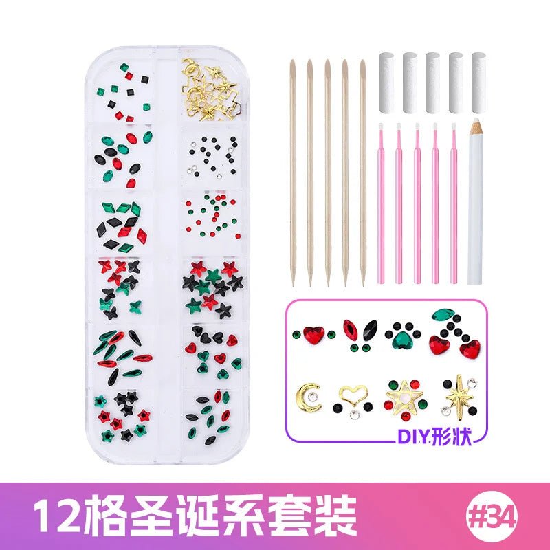 Wholesale New Christmas Day Tooth Art Diamond Jewelry Glass Crystal Tooth Gemstone Set - QIAO CrystalQIAO CrystalQIAO Crystal