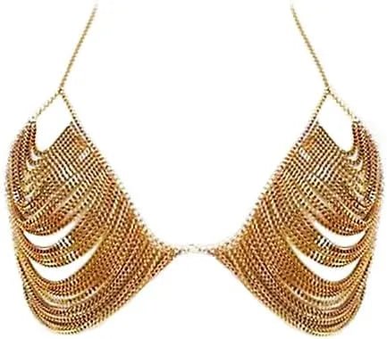 Women's Sexy Body Chain Multi layer Chest Chain Fashion Bra Chain Accessories - QIAO CrystalQIAO CrystalQIAO Crystal