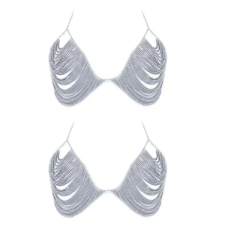 Women's Sexy Body Chain Multi layer Chest Chain Fashion Bra Chain Accessories - QIAO CrystalQIAO CrystalQIAO Crystal
