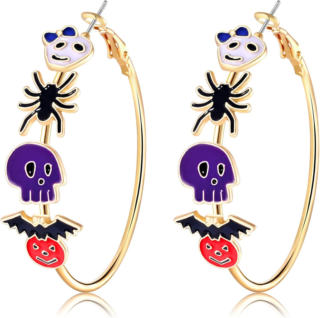YAHPERN Halloween Thanksgiving Fall Christmas Earrings for Women Festive Holiday Hoop Earrings Costume Party Outfits Holiday Jewelry Gifts - 我的商店我的商店我的商店