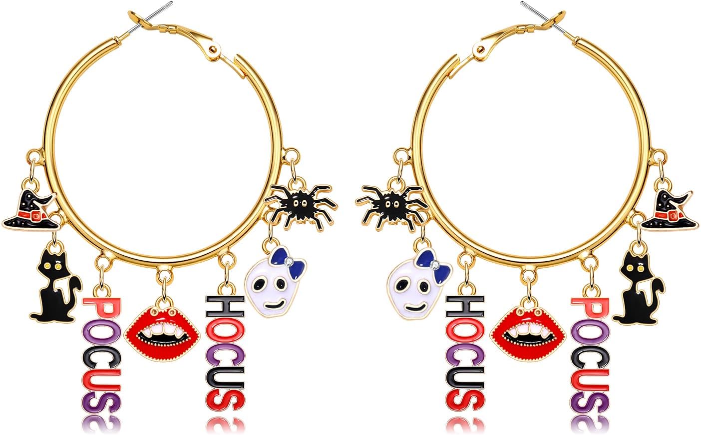 YAHPERN Halloween Thanksgiving Fall Christmas Earrings for Women Festive Holiday Hoop Earrings Costume Party Outfits Holiday Jewelry Gifts - 我的商店我的商店我的商店