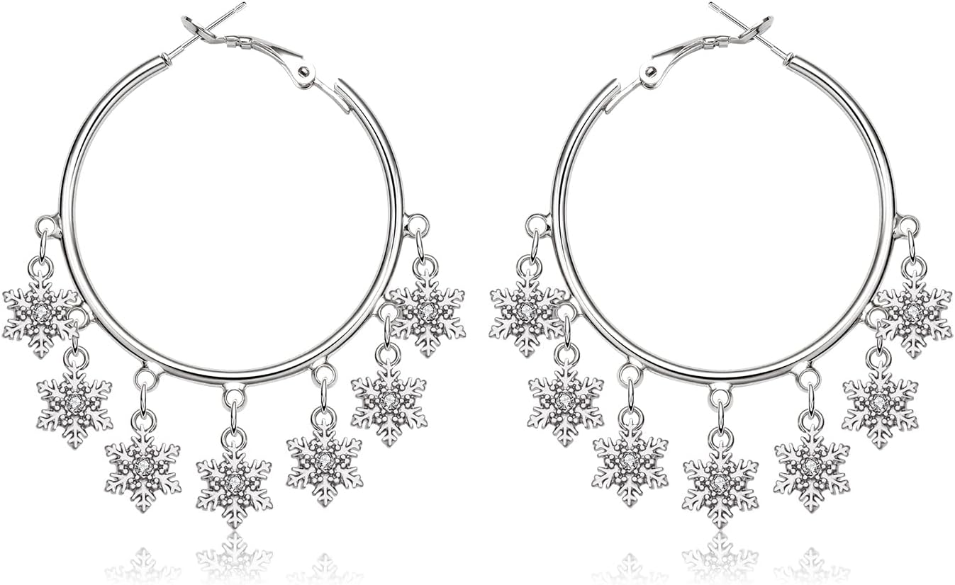 YAHPERN Halloween Thanksgiving Fall Christmas Earrings for Women Festive Holiday Hoop Earrings Costume Party Outfits Holiday Jewelry Gifts - 我的商店我的商店我的商店